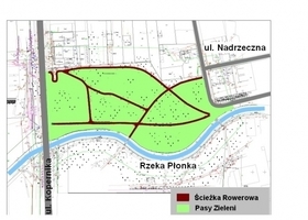 Ścieżki  rowerowe przy ul. Kopernika