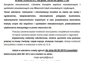 Zaproszenie na bezpłatne szkolenie 