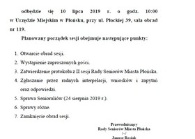 III sesja Rady Seniorów 