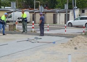 Ulica równoległa do Targowej w budowie