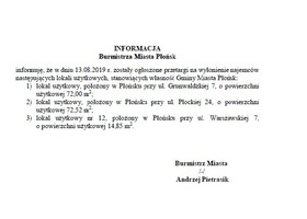 Przetarg na wyłonienie najemców lokali użytkowych 