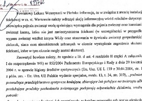 Komunikat Powiatowego Lekarza Weterynarii