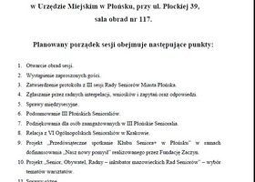 IV sesja Rady Seniorów