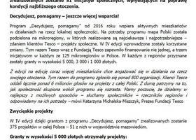 Wyniki IV edycji społecznego programu grantowego "Decydujesz, pomagamy"