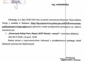 Komunikat Komendy Wojewódzkiej Policji w Radomiu