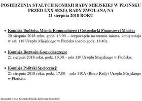 Posiedzenie Stałych Komisji Rady Miejskiej w Płońsku