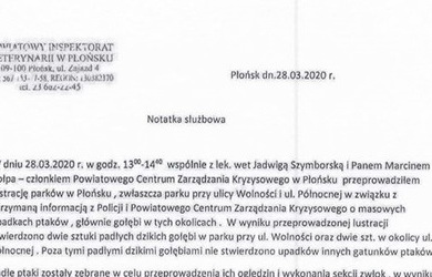 Informacja od Powiatowego Lekarza Weterynarii